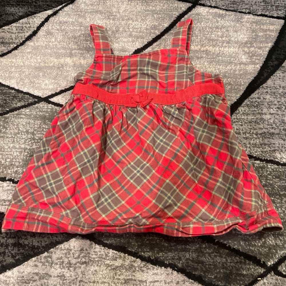Gymboree Red and Gray Plaid Kids Blouse